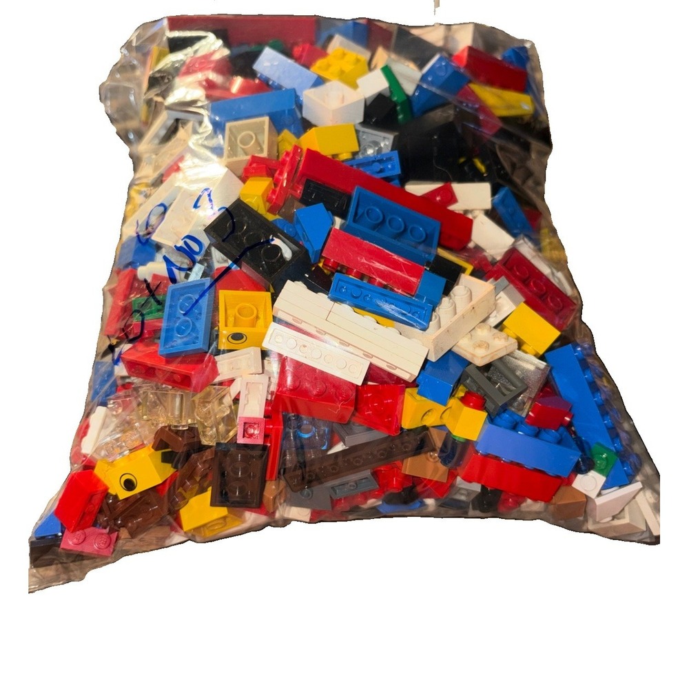 Vtg 90s/ 80s Multicolor LEGO Bulk Mixed Pieces Lot 2.57 Pounds Space House Parts